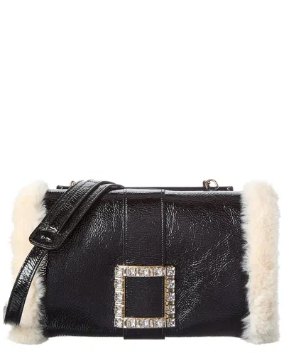 Roger Vivier Patent Muff In Black
