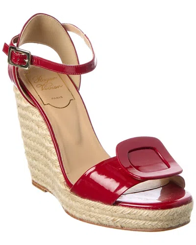 Roger Vivier Patent Wedge Sandal
