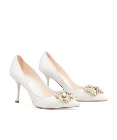 Roger Vivier Pearl Decorated High Heels In White
