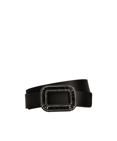 Roger Vivier Pilgrim Belt In Satin