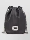 Roger Vivier Pilgrim Chain Strap Bucket Bag Rectangular In Black
