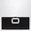 Roger Vivier Pilgrim Clutch In Satin With Jeweled Buckle