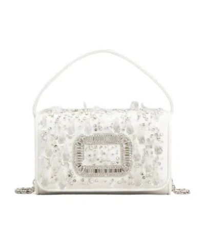 Roger Vivier Pilgrim Extra-small Shoulder Bag In Cream