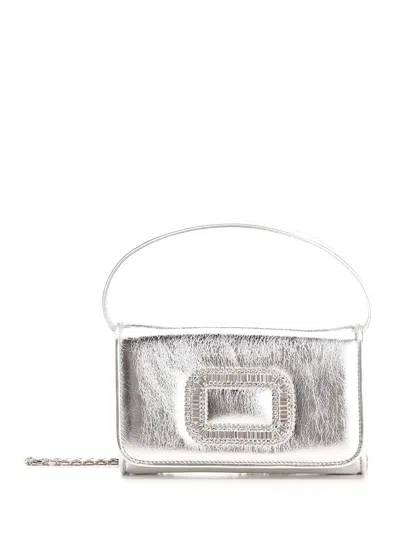 Roger Vivier Pilgrim Handbags Silver