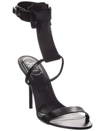 Roger Vivier Pilgrim Leather Sandal In Black