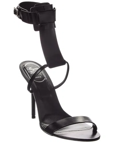 Roger Vivier Pilgrim Leather Sandal In Animal Print