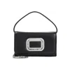Roger Vivier Micro Pilgrim Top Handle Bag In Black