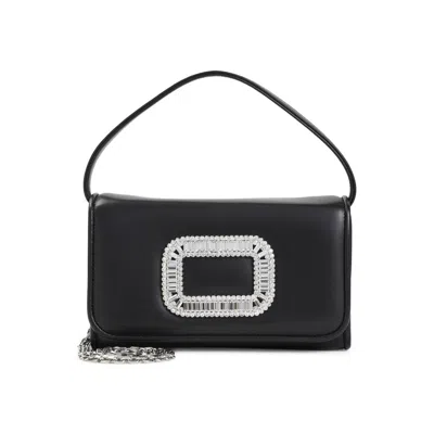 Roger Vivier Pilgrim Micro Bag In Black