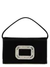 Roger Vivier Micro Pilgrim Top Handle Bag In Black