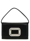 Roger Vivier Micro Pilgrim Top Handle Bag In Black