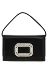 Roger Vivier Micro Pilgrim Top Handle Bag In Black