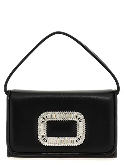 Roger Vivier 'pilgrim Micro' Handbag In Black