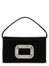 Roger Vivier Micro Pilgrim Top Handle Bag In Black