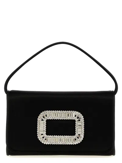 Roger Vivier 'pilgrim Micro' Handbag In Black