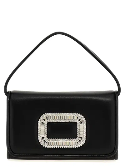 Roger Vivier 'pilgrim Micro' Handbag In Black