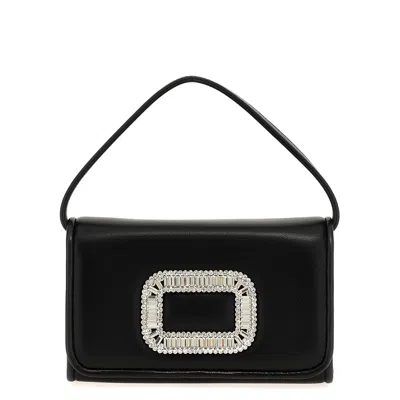 Roger Vivier Pilgrim Micro Handbag In Black