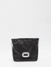 Roger Vivier Mini Pilgrim Shoulder Bag In Black