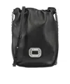Roger Vivier Pilgrim Chain Strap Bucket Bag Rectangular In Black
