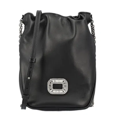 Roger Vivier Pilgrim Mini Bag In Black