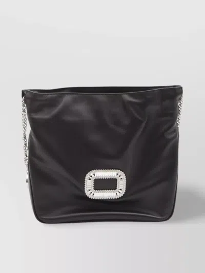 Roger Vivier Pilgrim Mini Bag Crystal Buckle