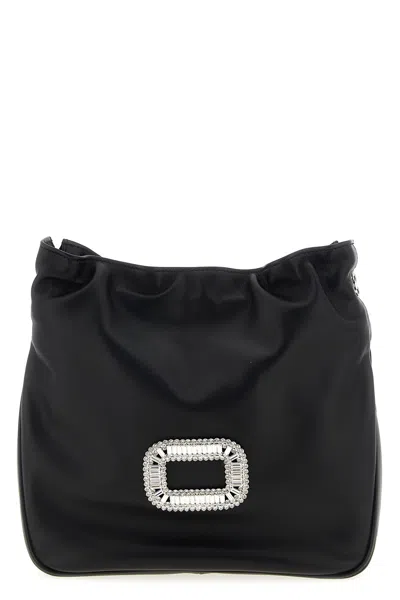 Roger Vivier 'pilgrim' Mini Shoulder Bag In Black