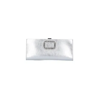 Roger Vivier Pilgrim Pouch In Silver