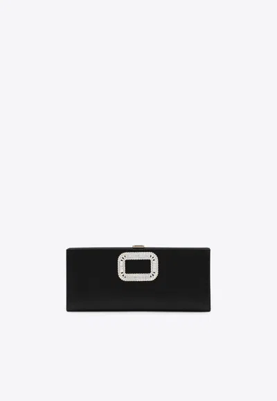 Roger Vivier Pilgrim Satin Clutch Bag