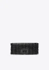 Roger Vivier Pilgrim Clutch Bag With Micro Sequins In Black