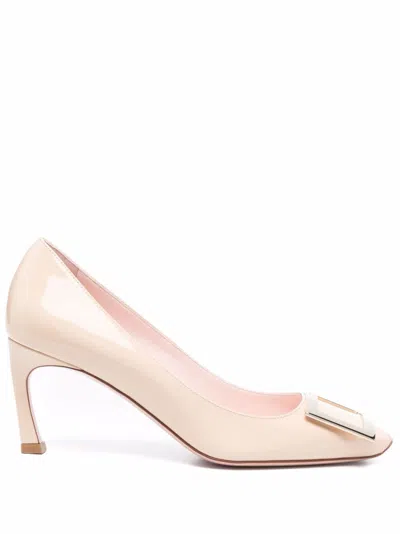 Roger Vivier Powder Pink Leather Pumps