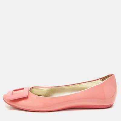 Roger Vivier Pink Patent Leather Gommette Ballet Flats