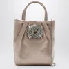Roger Vivier Pink Satin Micro Drapé Pocket Bag Women