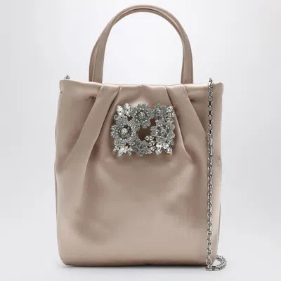 Roger Vivier Pink Satin Micro Drapé Pocket Bag Women