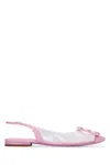 Roger Vivier Flache Slingback-schuhe Mit Spitzer Kappe Aus Tpu Mit Kristallverzierung In Pink