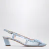 Roger Vivier Belle Vivier Buckled Patent-leather And Mesh Slingback Pumps