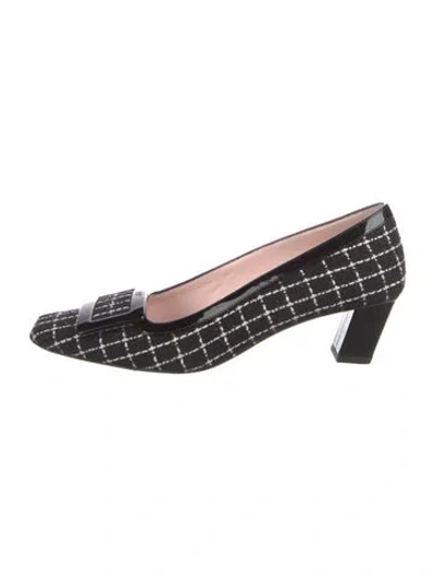 Pre-owned Roger Vivier Plaid Print Pumps In Multi