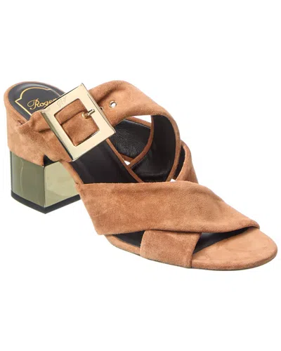 Roger Vivier Podium Suede Sandal