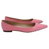 Roger Vivier Pointed Ballet Flats In Pink Patent Leather In Pink