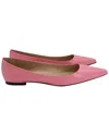 Roger Vivier Pointed Ballet Flats In Pink Patent Leather