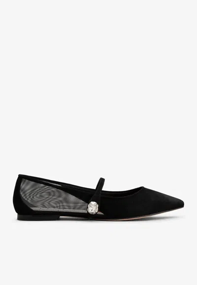 Roger Vivier Pointed-toe Ballerina Flats In Black