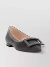 Roger Vivier Pointed Toe Square Buckle Ballet Flats