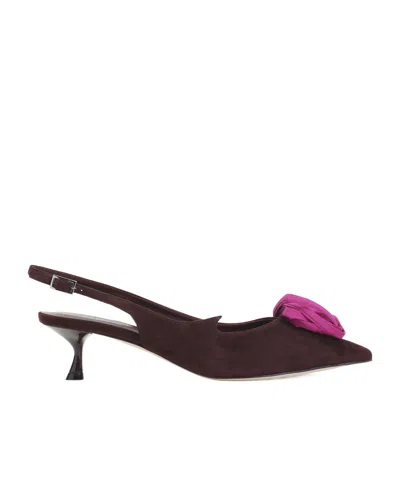 Roger Vivier Pointed-toe High-heeled Sandals In Brown