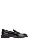 Roger Vivier Polished Calfskin Loafers With Metallic Buckle Detail