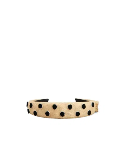 Roger Vivier Polka Dot Tres Vivier Hairband In Neutral