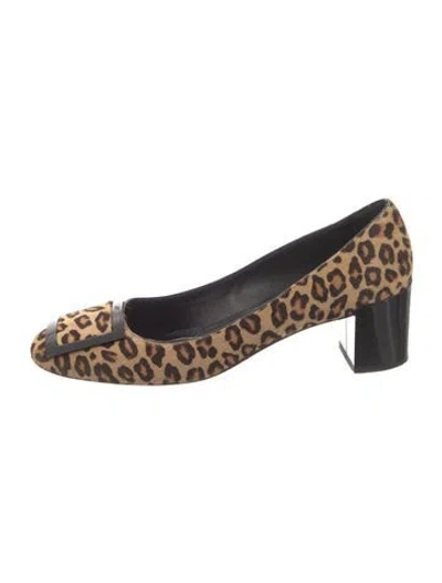 Pre-owned Roger Vivier Ponyhair Animal Print Pumps