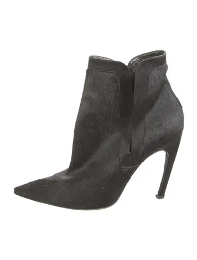 Pre-owned Roger Vivier Ponyhair Boots In Black