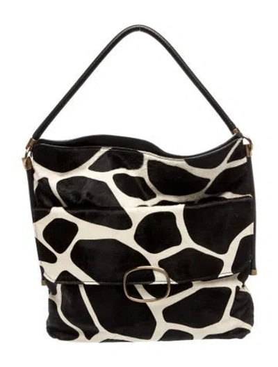 Pre-owned Roger Vivier Ponyhair Top Handle Bag In Brown
