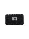 Roger Vivier Pouch With Floral Details In Black