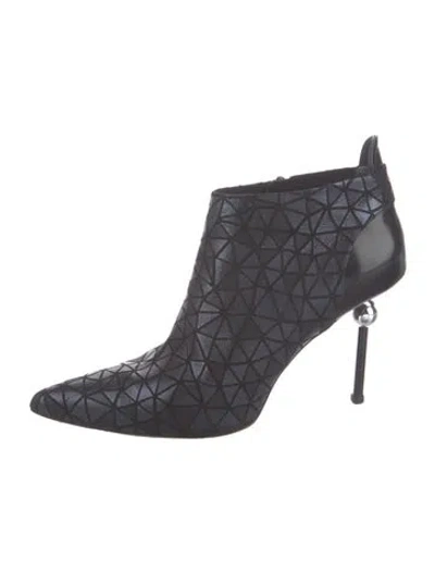 Pre-owned Roger Vivier Printed Lace-up Boots In Blue