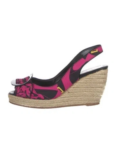 Pre-owned Roger Vivier Printed Slingback Pumps In Multi