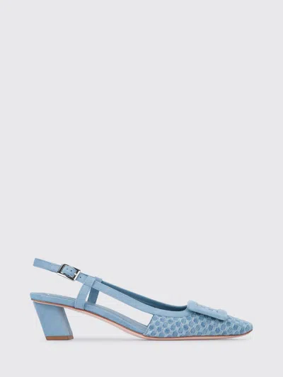 Roger Vivier Belle Vivier Slingback Pumps In Jacquard Denim In Blue